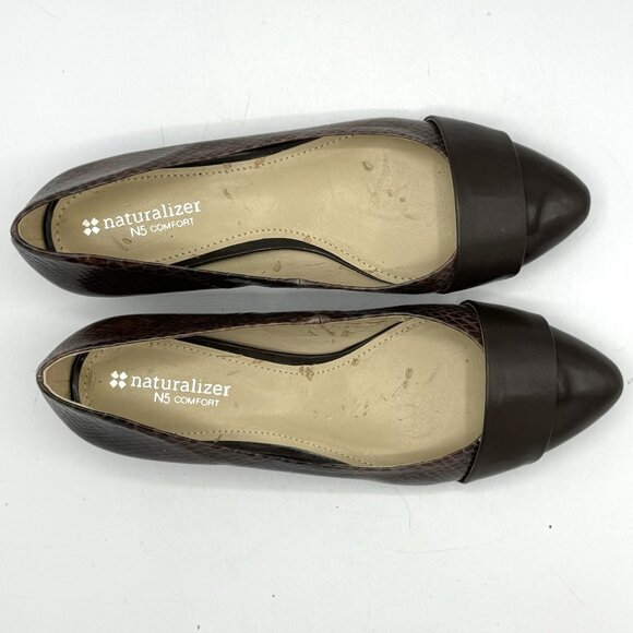 Naturalizer Patricia, Brown Print Women's Shoes Size 7-1/2M With Box - Picture 7 of 9